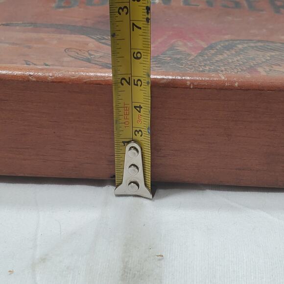 Vtg Budweiser Beer Anheuser Busch Wood Serving Tray 18 x 11.5 x 3" Man Cave - Picture 9 of 12